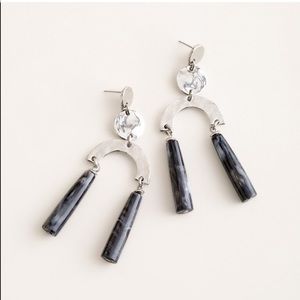 Chicos Black/White and Silver Earrings